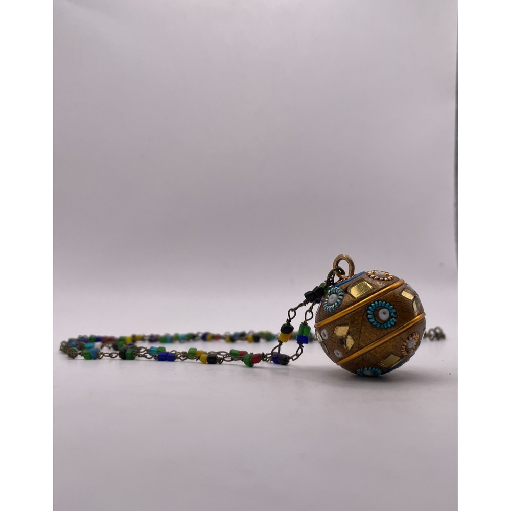 Vintage Necklace Mirror Pendant